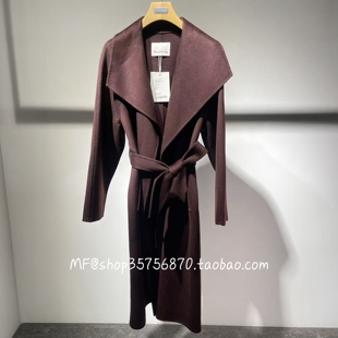 专柜正品 大衣A1FZ4452D 山羊绒 中长款 19800 系带 MF玛菲2025冬季