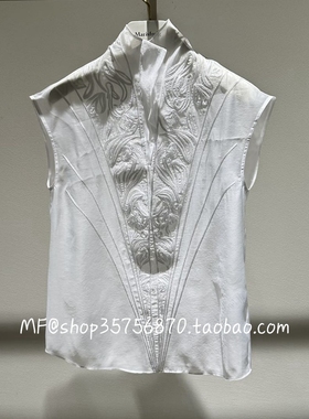MF玛菲2025冬季专柜正品 聚酯纤维 刺绣 无袖上衣A1FZ41421 1880