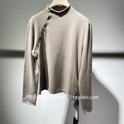 ZCY朱崇恽2024秋专柜正品 羊毛 斜门襟 修身针织衫C1EG3743M 2680