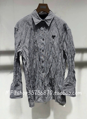 正品 MF玛菲2025年秋季 棉 褶皱 千鸟格 衬衫 上衣A1FZ31689 2480
