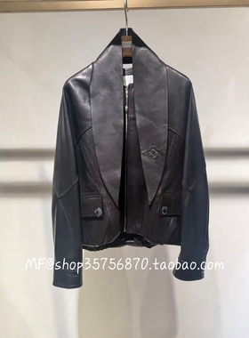 MF玛菲2026春专柜正品羊皮革 通勤皮衣外套配领片A1GB1752P 11800