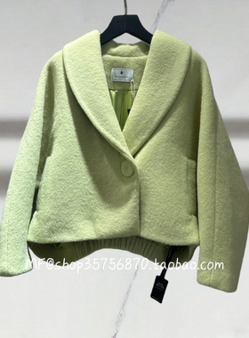 ZCY朱崇恽2025冬专柜正品 大翻领 气质毛呢短外套C1FZ41898 12800