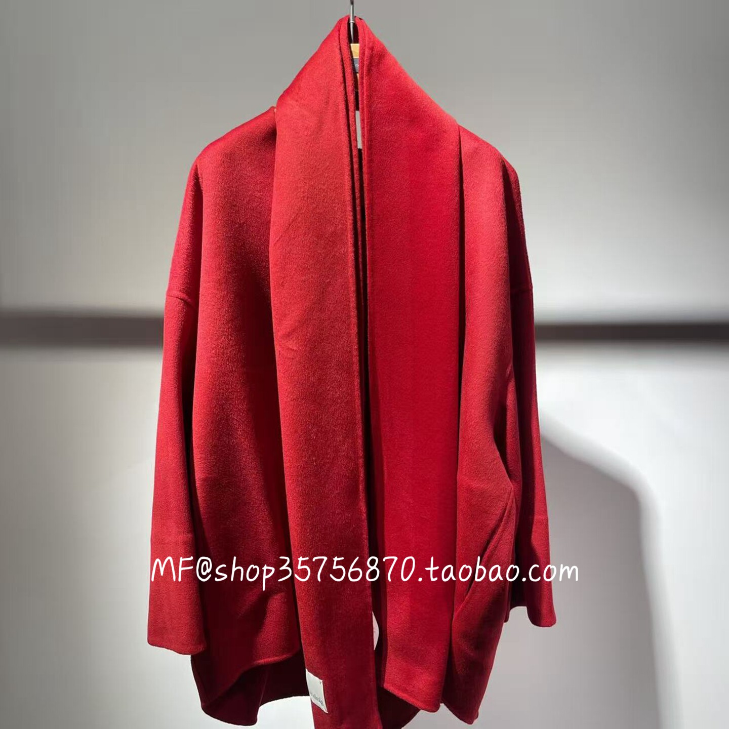 MF玛菲2025冬专柜正品羊毛双面呢大衣外套配围巾 A1FZ4615D 7980