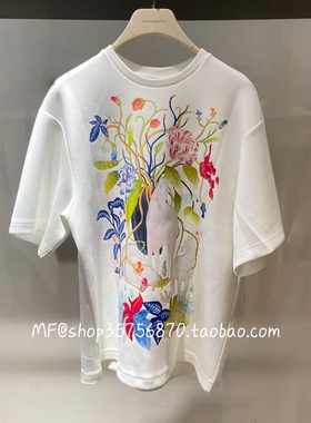 ZCY朱崇恽2026春季专柜正品 马年生肖印花短袖T恤 C1GB13677 1980