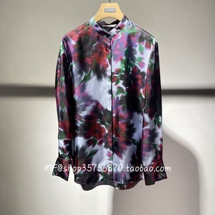 花色立领衬衣A1GB10599 MF玛菲2026春季 时尚 桑蚕丝 3680 专柜正品