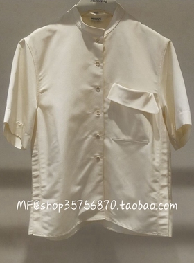 MF玛菲~2025夏季专柜正品  宽松 单排扣 棉 短袖上衣A1FZ22409