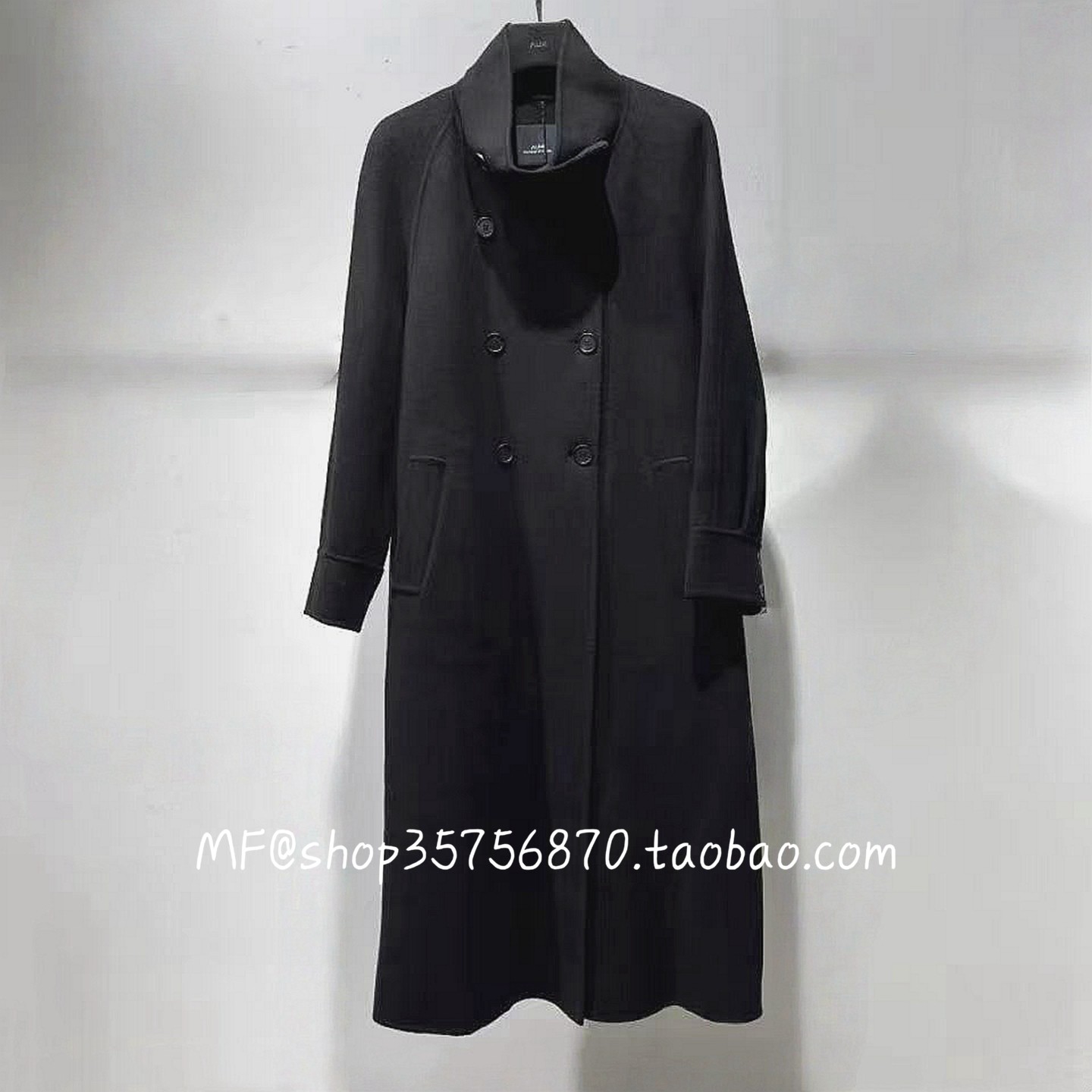 正品AUM奥姆2025冬 双面毛呢 大衣外套配腰带 立领M1FZ4284D 6680