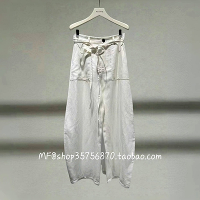 亚麻粘纤宽松薄香蕉裤长裤