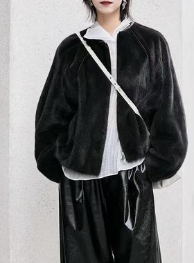 MF玛菲~2024冬专柜正品 水貂毛皮 皮草 保暖外套A1EG4766Q 54800