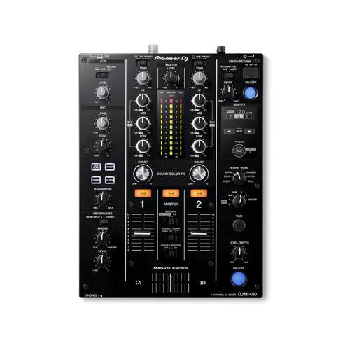 先锋DJM450 两通道DJ混音台 内置声卡 支持DVS 新手入门专业