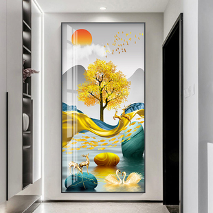 轻奢高档入户玄关钻石画满钻新款现代简约玄幻水晶钻十字绣粘钻画