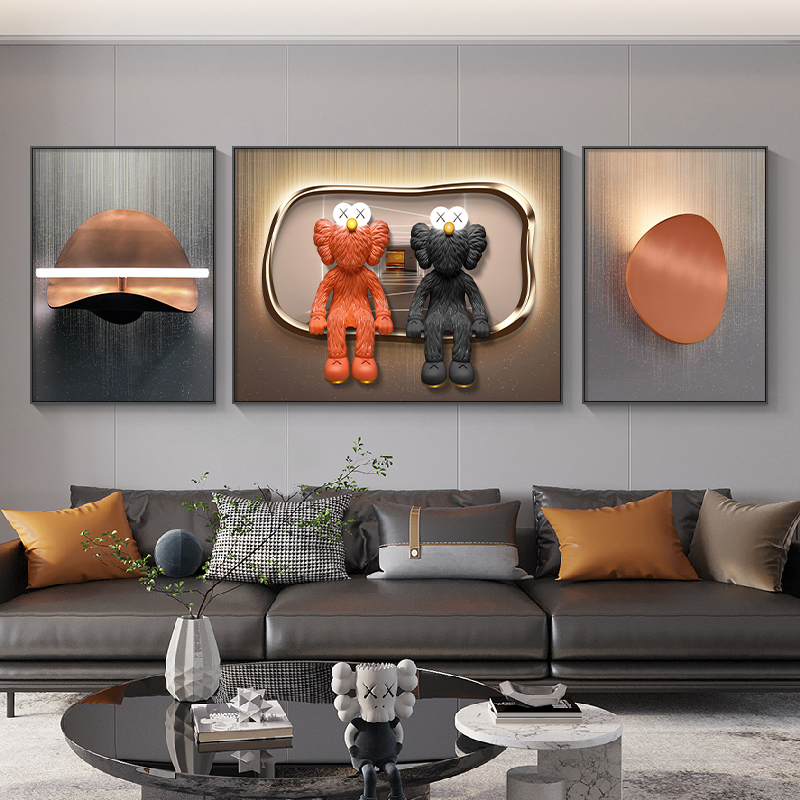 轻奢客厅5d画满新款暴力简约粘钻