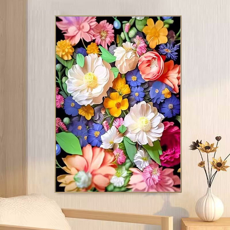 客厅卧室钻石画简约繁花似锦