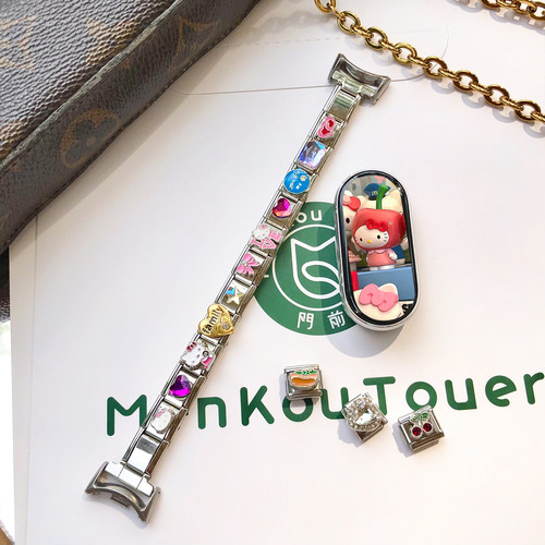 康康的原创KT猫卡通模块手链适用于小米手环9/10nfc版DIY表带8ins