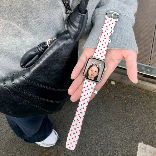 康康的原创韩女波点小蛮腰适用于iwatch11苹果手表applewatch表带