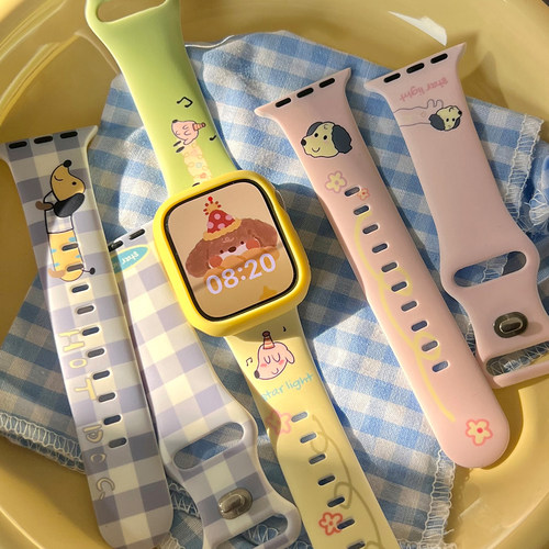 原创卡通iwatch表带腊肠狗