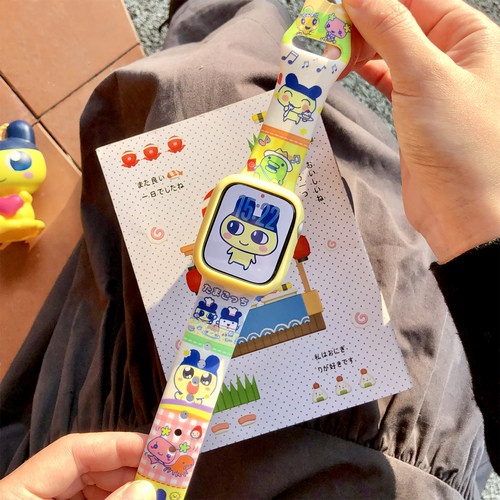 康康的原创拓麻硅胶可爱适用iwatch11se10苹果硅胶表带AppleWatch