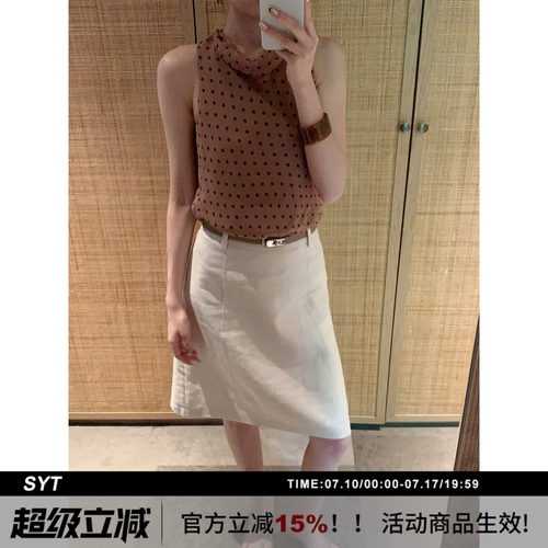 SYT自制老钱风苎麻短裙半身裙