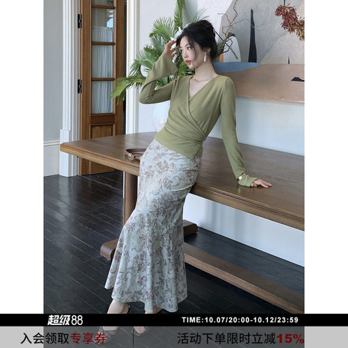 SYT自制小众民族风鱼尾半身裙