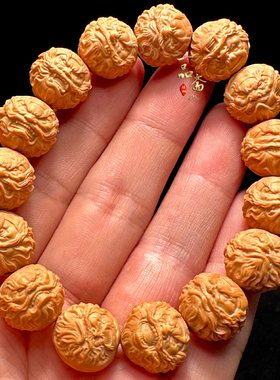 大钟馗男士猴头手串男款高端核雕文玩雕刻大尺寸真品橄榄核精雕刻