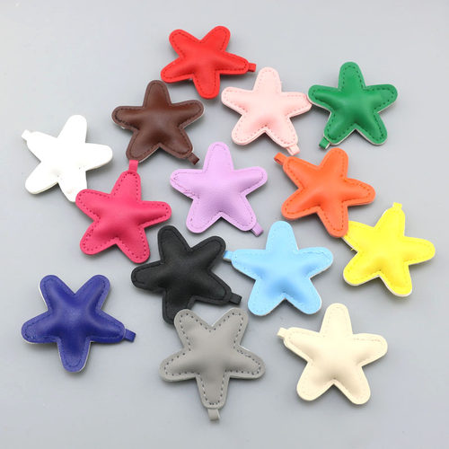 DIY饰品配件PU皮革立体五角星