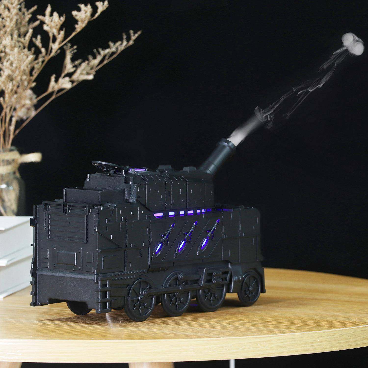 超声波香薰机坦克吐圈香薰灯吐圈圈家用火车加湿器厂家遥控