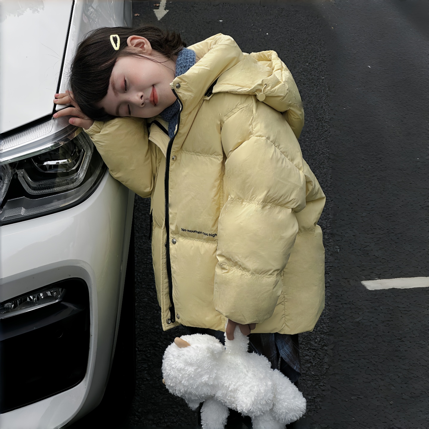 2025童装新款女童羽绒服90白鸭绒儿童宝宝男可拆连帽短款冬季加厚