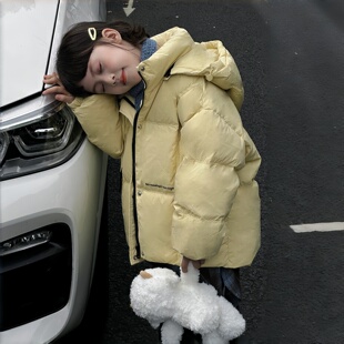 2025童装新款女童羽绒服90白鸭绒儿童宝宝男可拆连帽短款冬季加厚