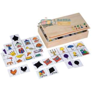 德国精品 卡片配对游戏-找影子幼儿园早教数学启蒙物体轮廓对应SF