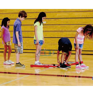 台湾格乐普 幼儿园早教儿童感统趣味团队绑带绳竞赛绳 五人齐步走