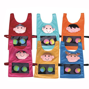 欢乐一家亲粘球背心 幼儿园感统粘粘看运动躲避粘球 配球投球篮BD