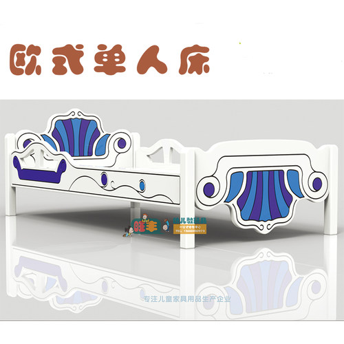 精品 幼儿园早教白色烤漆欧式幼儿单人床 儿童专用床 午休床 睡床