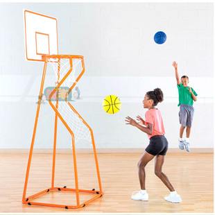 台湾格乐普轨道返回篮球架 幼儿园儿童运动篮球练习投篮架投篮筐