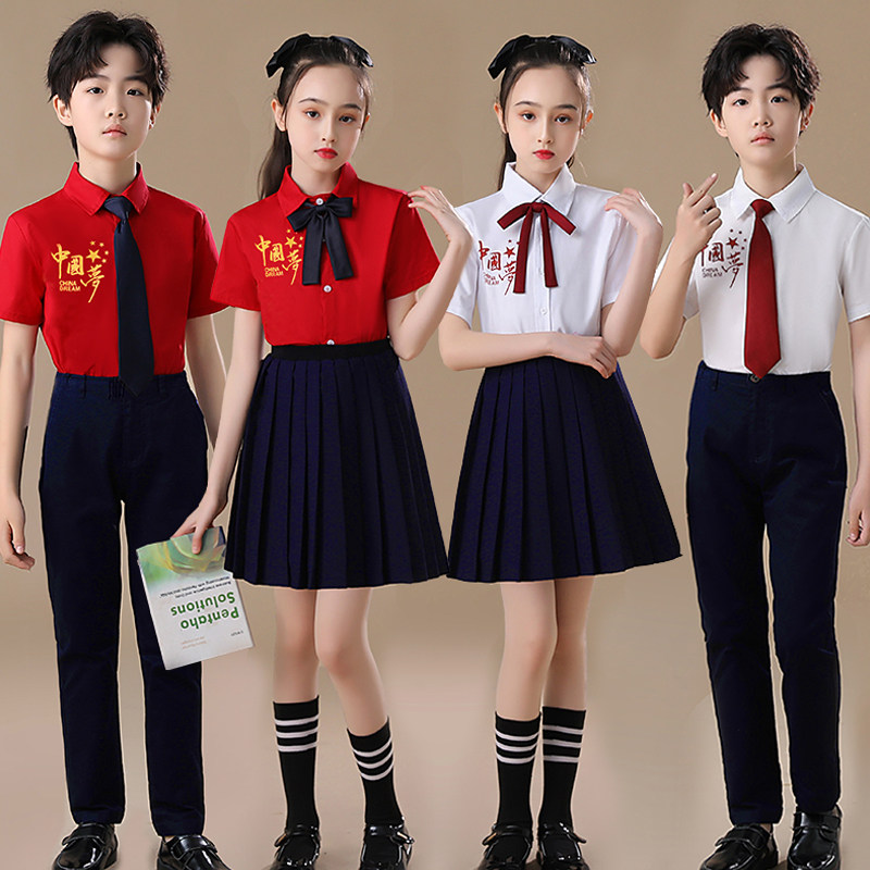 六一儿童合唱服红歌大合唱团男女中小学生朗诵服装红星闪闪演出服