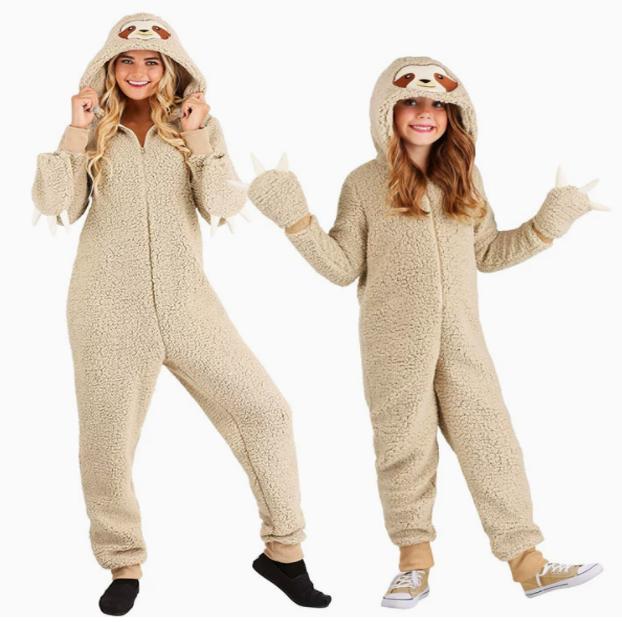 COS万圣节儿童节抖音舞台表演演出成人儿童动物树懒连体衣服装