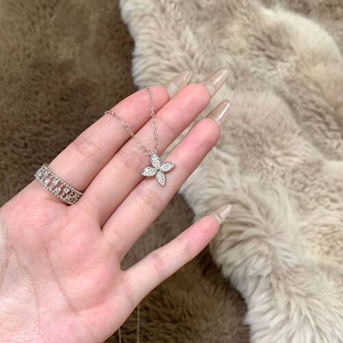 Lucky K S925纯银幸运四叶草项链小众设计贵气轻盈四叶花锁骨链女