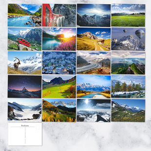 瑞士风景明信片合集 苏黎世因特拉肯日内瓦卢塞恩北欧城市风光