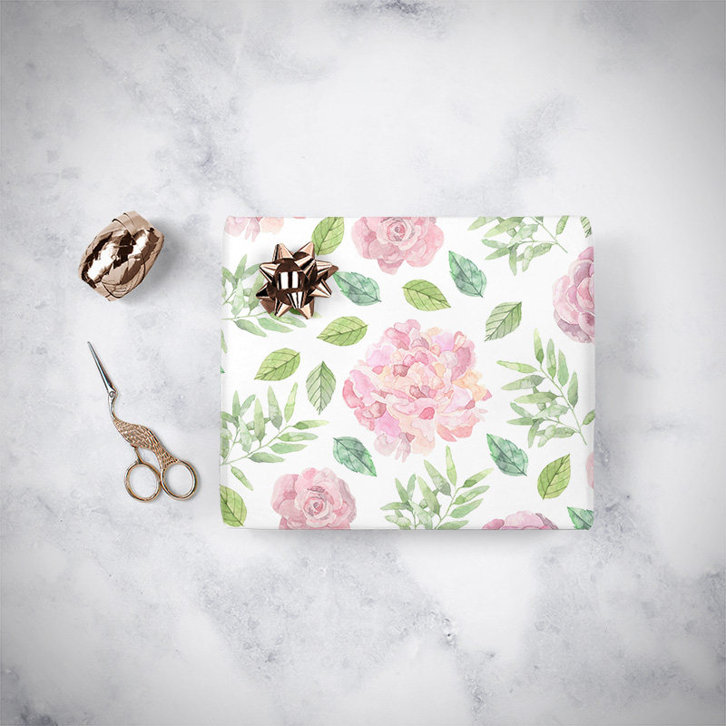 선물 포장지 꽃 테두리 맞춤 장미 꽃 즙이 많은 선인장 꽃 73X57 선물 고화질 코팅지