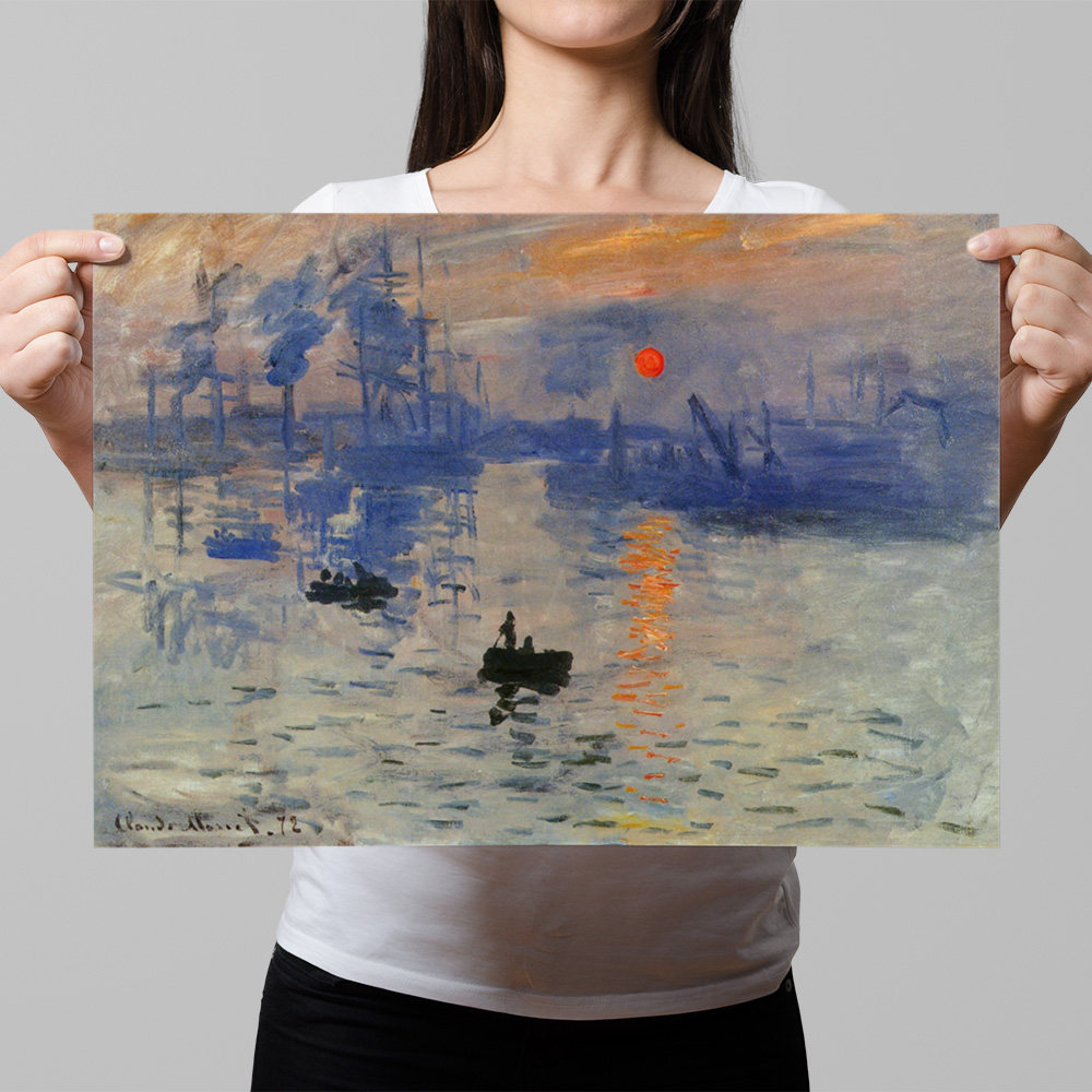 고급 맞춤형 모네 유명 그림 아름다운 유화 포장지 창의적인 선물 선물 인상파 손으로 포장한 책 표지 용지