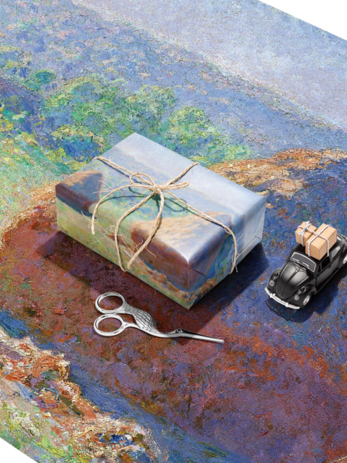 고급 사용자 정의 모네 여름 장식 포스터 선물 포장지 유명한 그림 아름다운 창조적 인상주의 수제 A3+