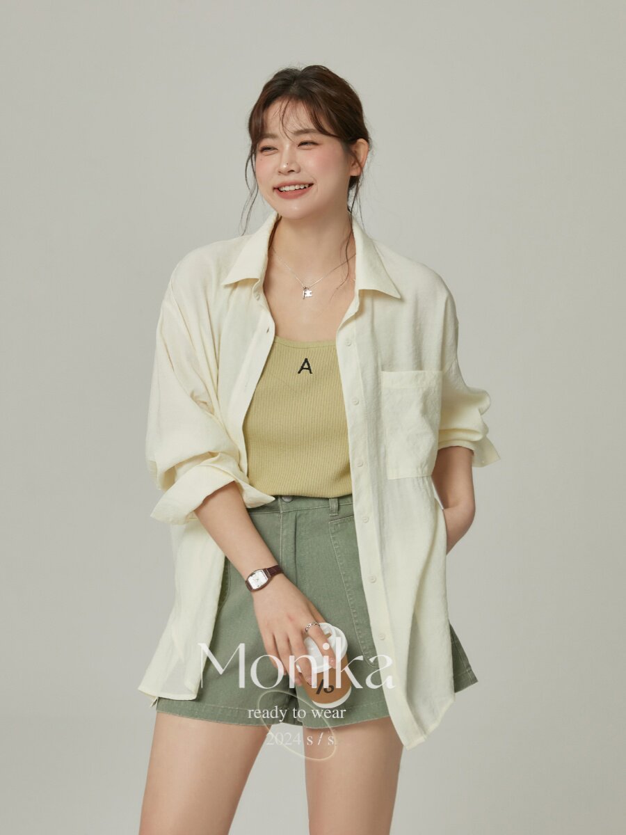 모니카 플러스 사이즈 여성 슬리밍 셔츠 여성 여름 2024 지방 MM 착용 자외선 차단 카디건 셔츠 얇은 탑