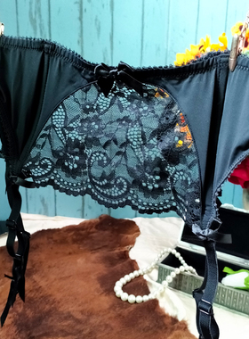 欧美外贸原单鱼骨吊带袜镂空塑腰性感丝袜防滑金属扣黑色吊袜带女