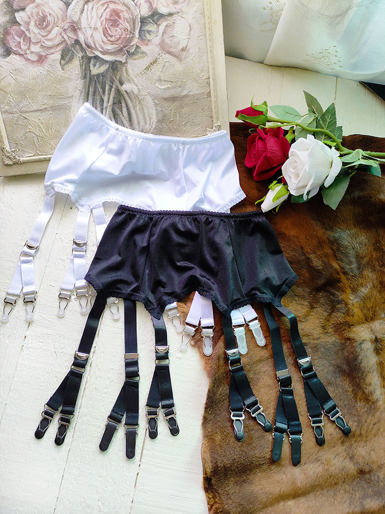 12爪重口味复古法式吊带袜二战时期性感十二钩宽边吊袜带加大码女