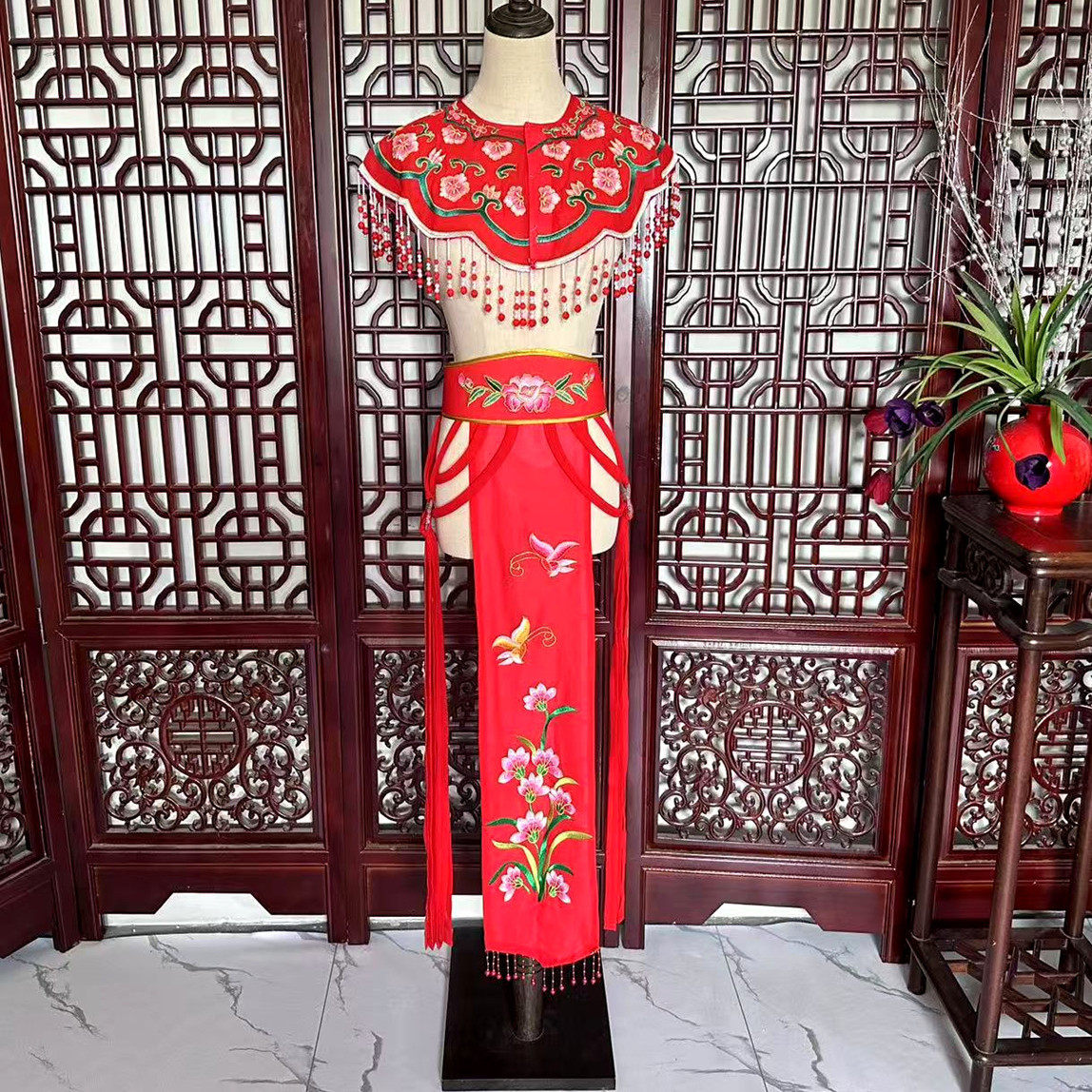 越剧黄梅戏戏服服装戏曲演出古装小姐戏剧花旦新款小旦腰带云肩佩