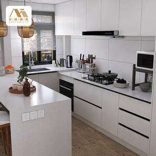 上海工厂整体橱柜定制小户型开放厨房整体橱柜石英石全屋定制厨房