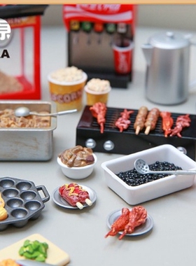 正品甲壳原ORCARA食玩/re-ment盒玩【门店小吃】迷你仿真微缩场景