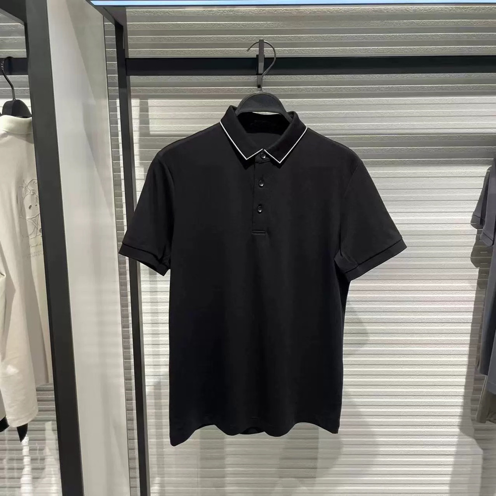polo衫男短袖夏季简约商务青年高级感潮牌修身翻领t恤潮B1COE2113