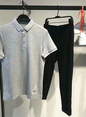 polo衫男士夏季短袖刺绣纯棉休闲修身轻奢高级感保罗潮B1DB92234