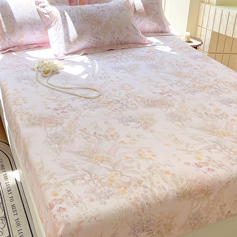 新款100%纯棉亲肤床笠