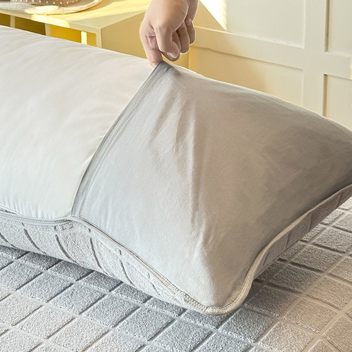 纯棉毛圈双人枕巾防滑可固定